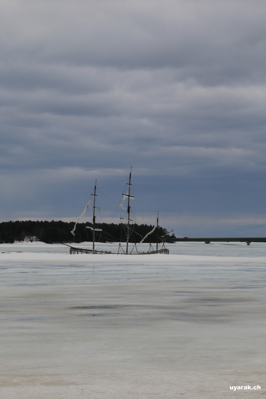 Schiffswrack bei Rexton, New Brunswick 