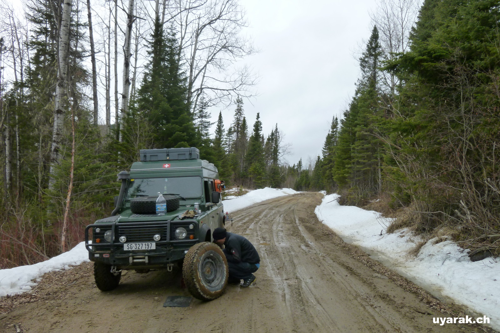 Kleine Panne mitten im Nirgendwo, Quebec 