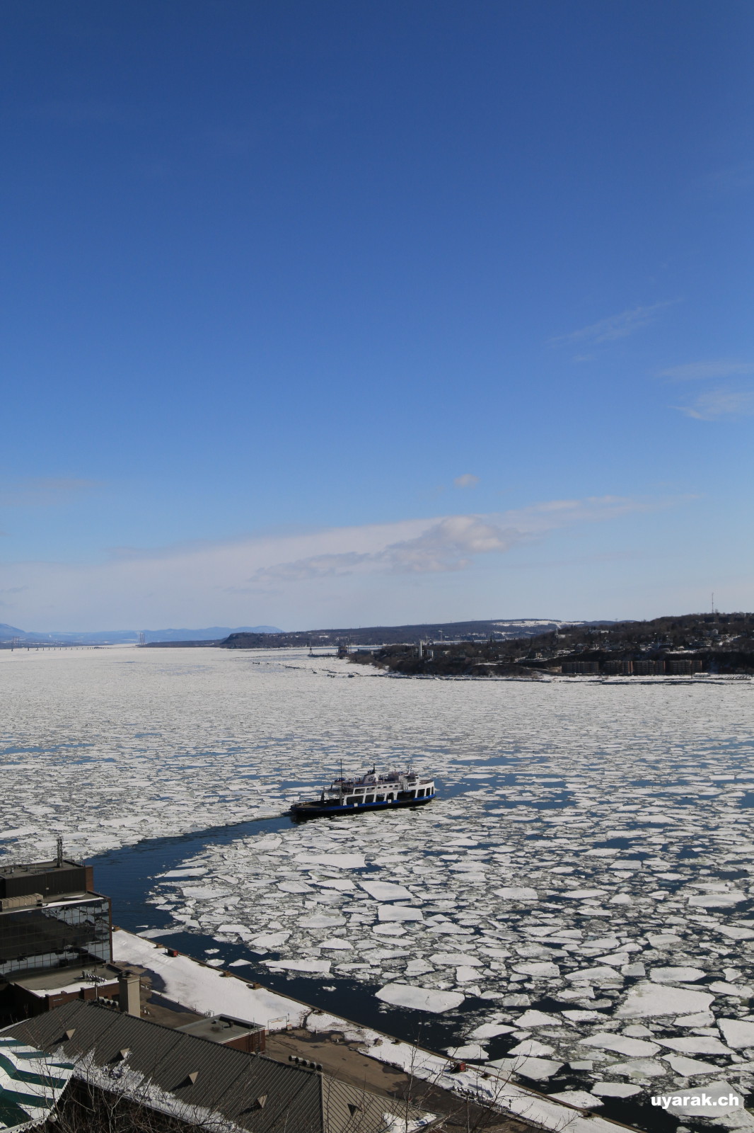 Blick über den Sankt-Lorenz-Strom, Vieux-Québec 