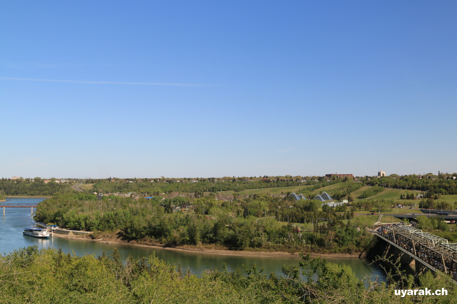 Blick über den North Saskatchewan River, Edmonton, Alberta