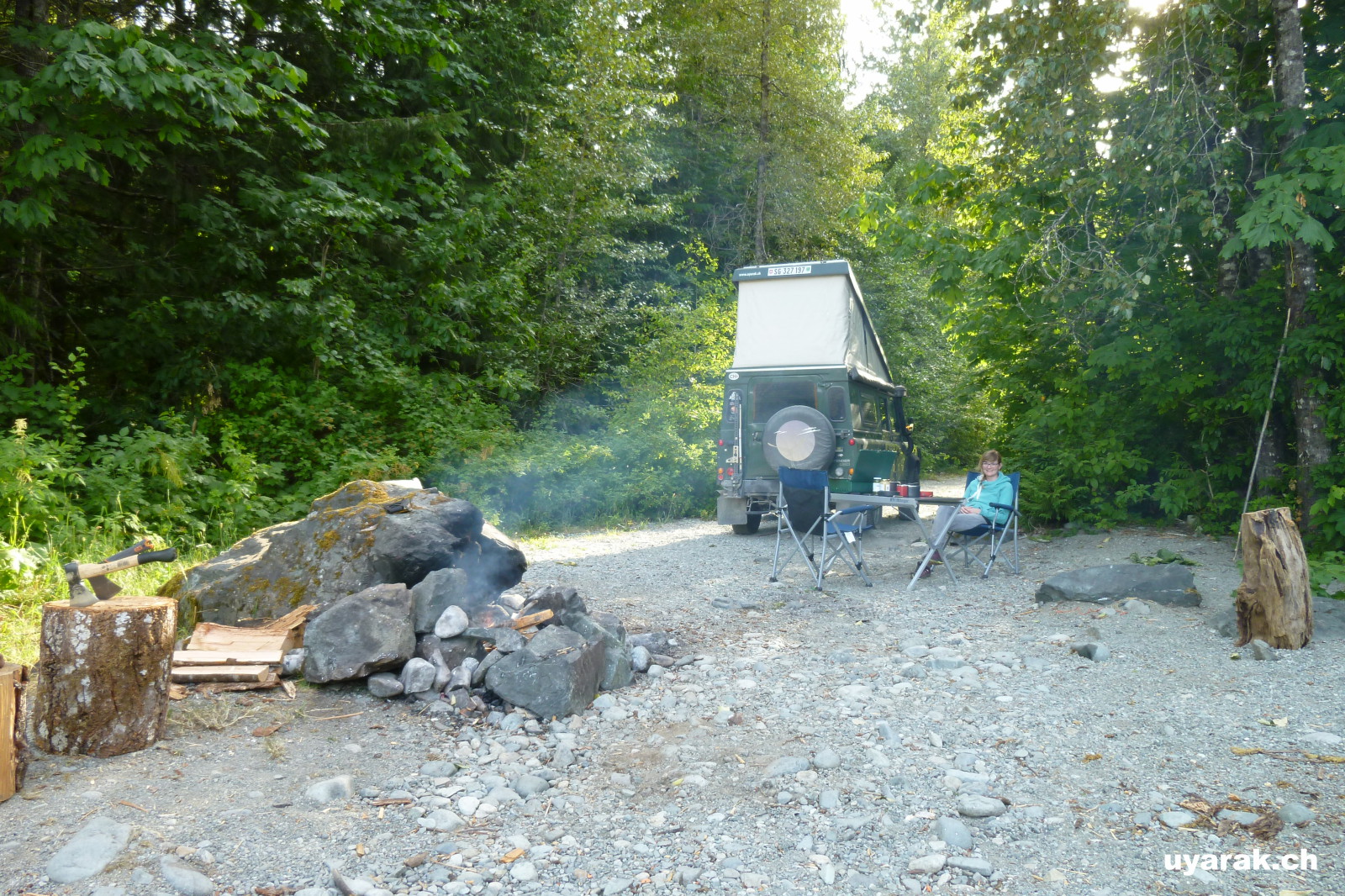 Schöner Übernachtungsplatz in der Nähe vom Sproat Lake, Vancouver Island, BC 