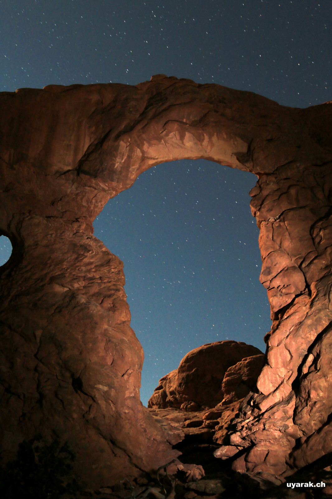 Turret Arch bei Nacht, Arches National Park, Utah