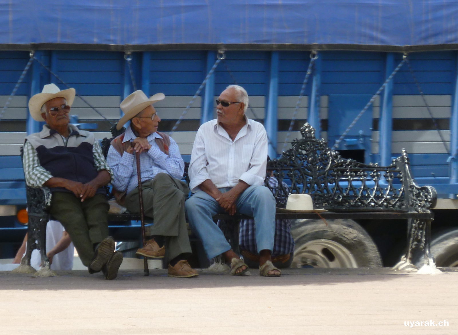 Auf dem Dorfplatz von Magdalena, Jalisco, Mexiko