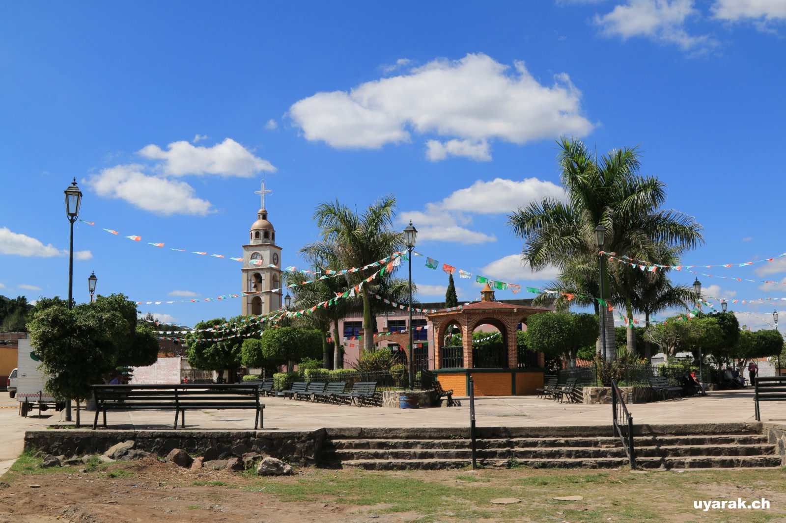 Dorfplatz von Santa Elena, Jalisco, Mexiko