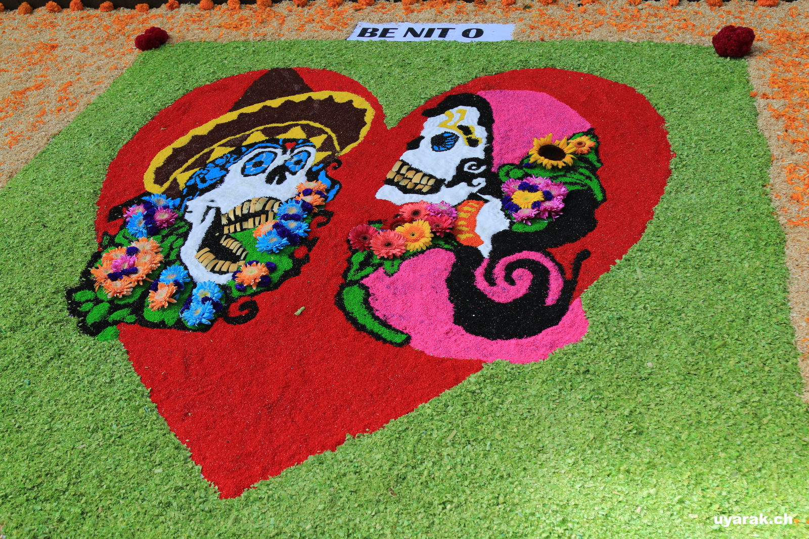 Strassenkunst zum Tag der Toten, Guanajuato, Mexiko