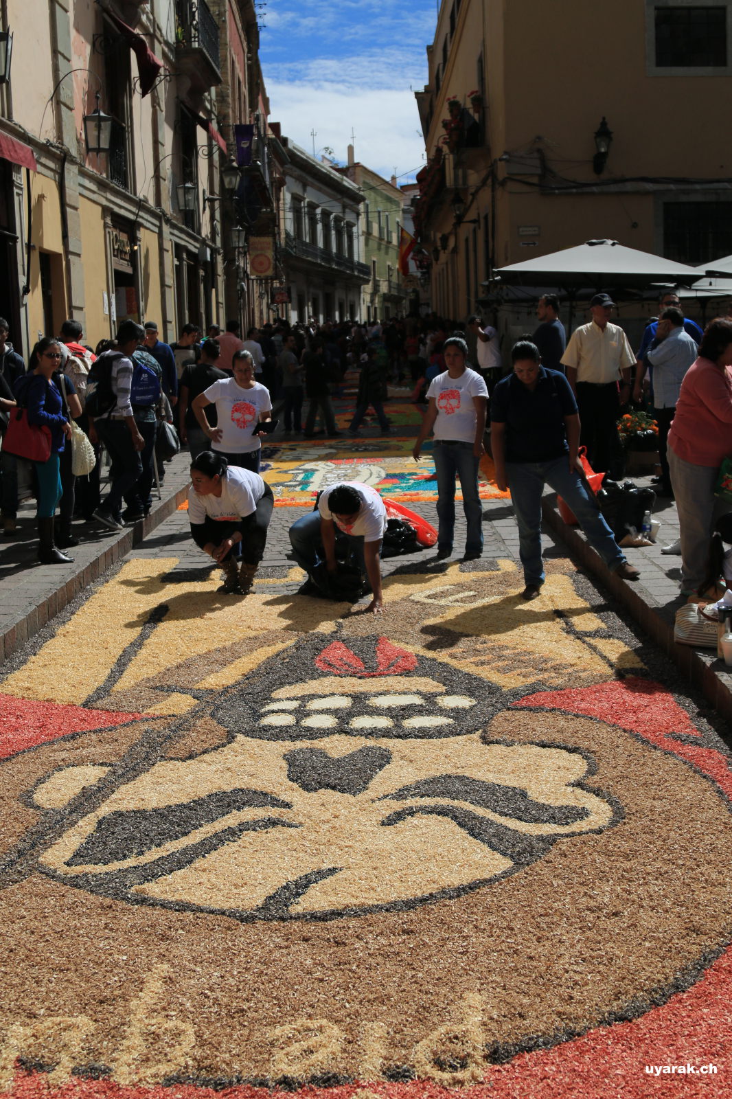 Strassenkunst zum Tag der Toten, Guanajuato, Mexiko