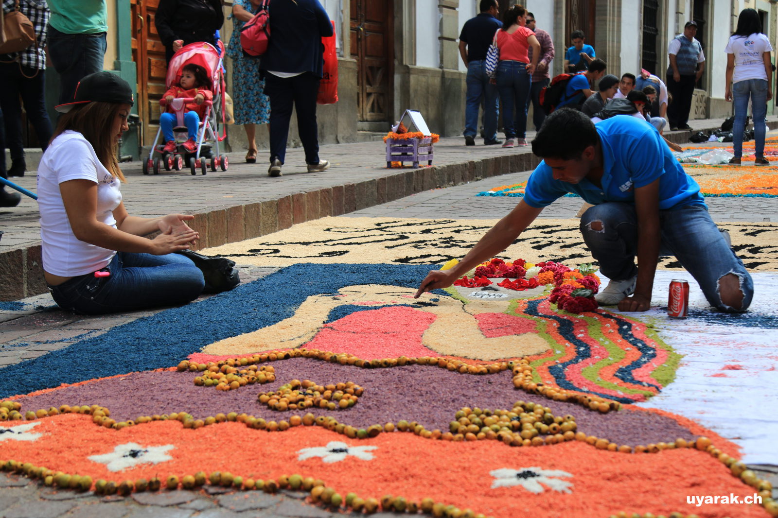 Strassenkunst zum Tag der Toten, Guanajuato, Mexiko