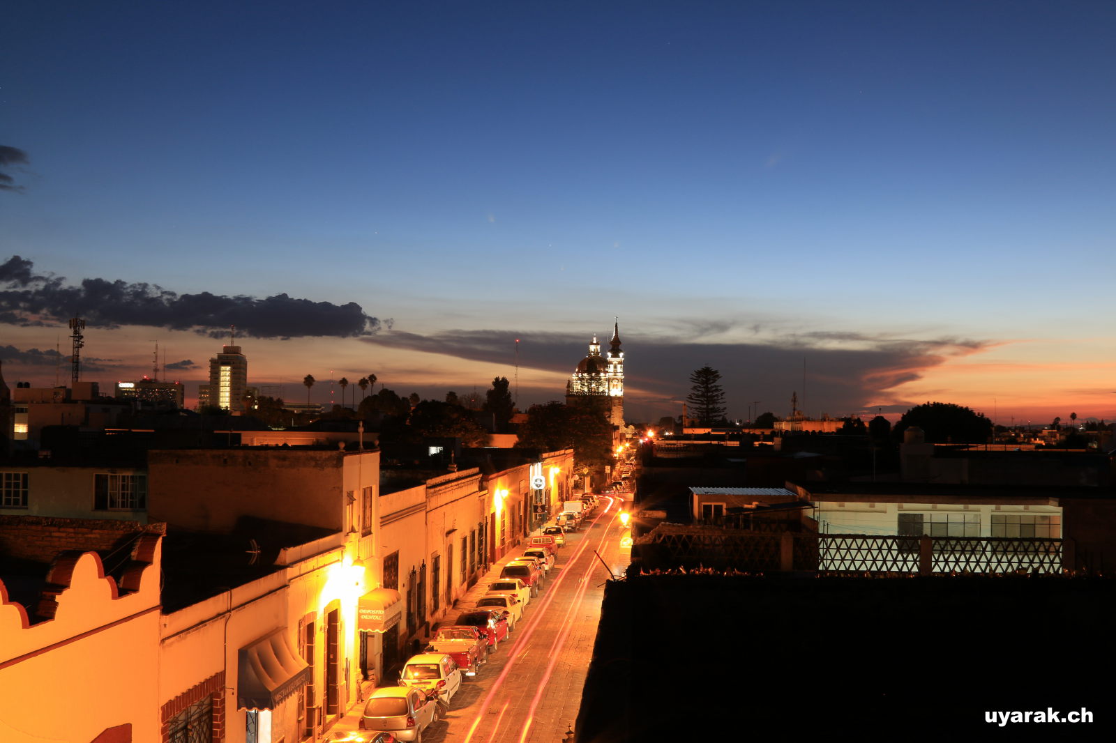 Blick von der Dachterasse des Hotels, Santiago de Querétaro, Mexiko