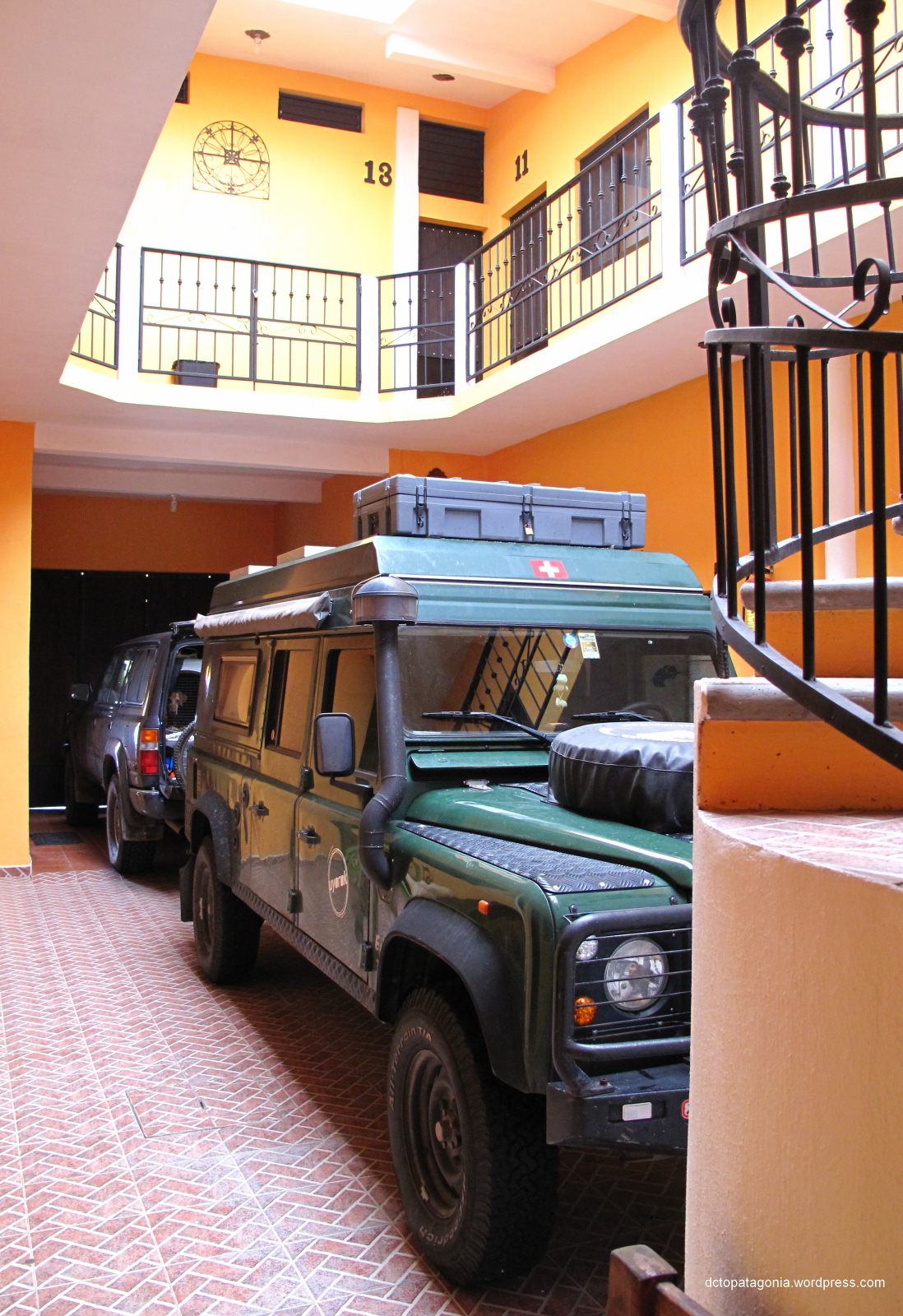 Spezial-Parkplatz direkt im Hotel Posada La Tradition, Chiapa de Corzo, Chiapas, Mexiko