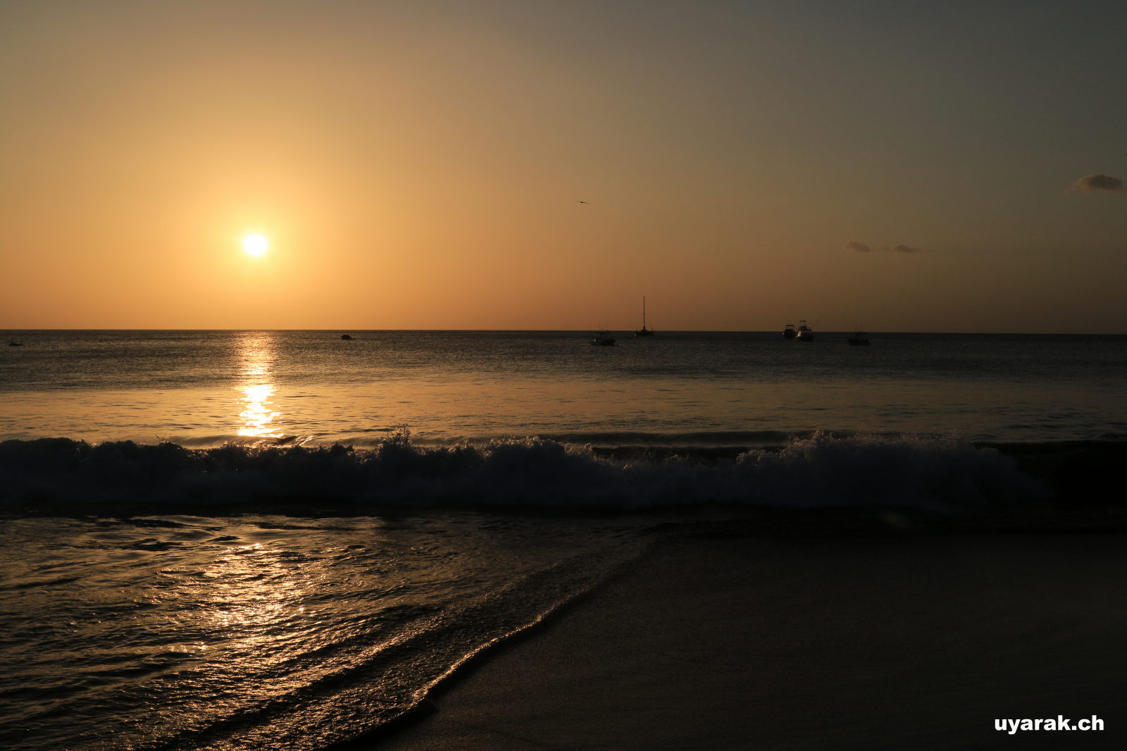 Sonnenuntergang am Playa del Gigante, Nicaragua