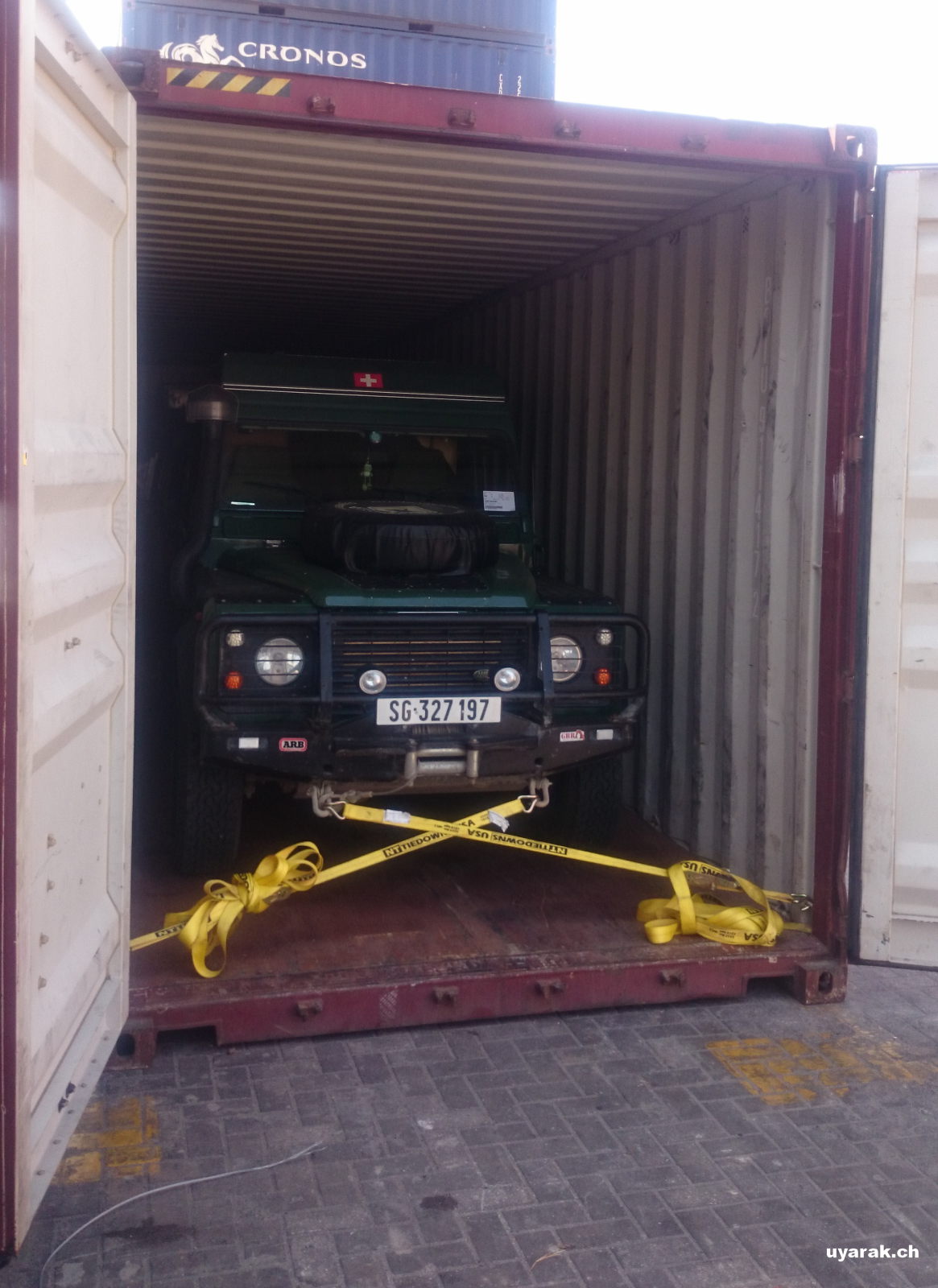 Bereit zum Container suchen, Hafen von Cartagena, Kolumbien 