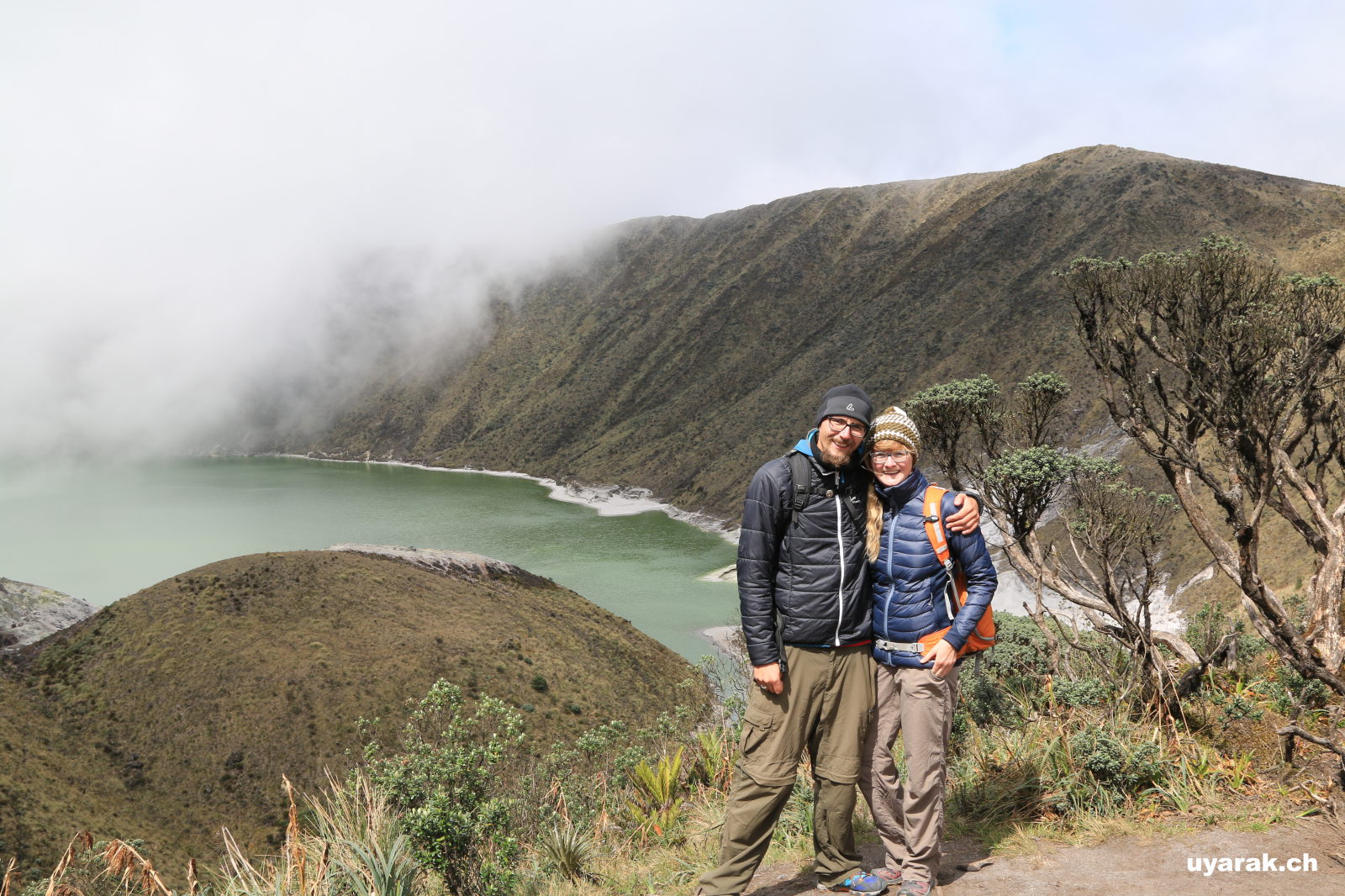 Wanderung zur Laguna Verde, Volcán Azufral, Kolumbien 