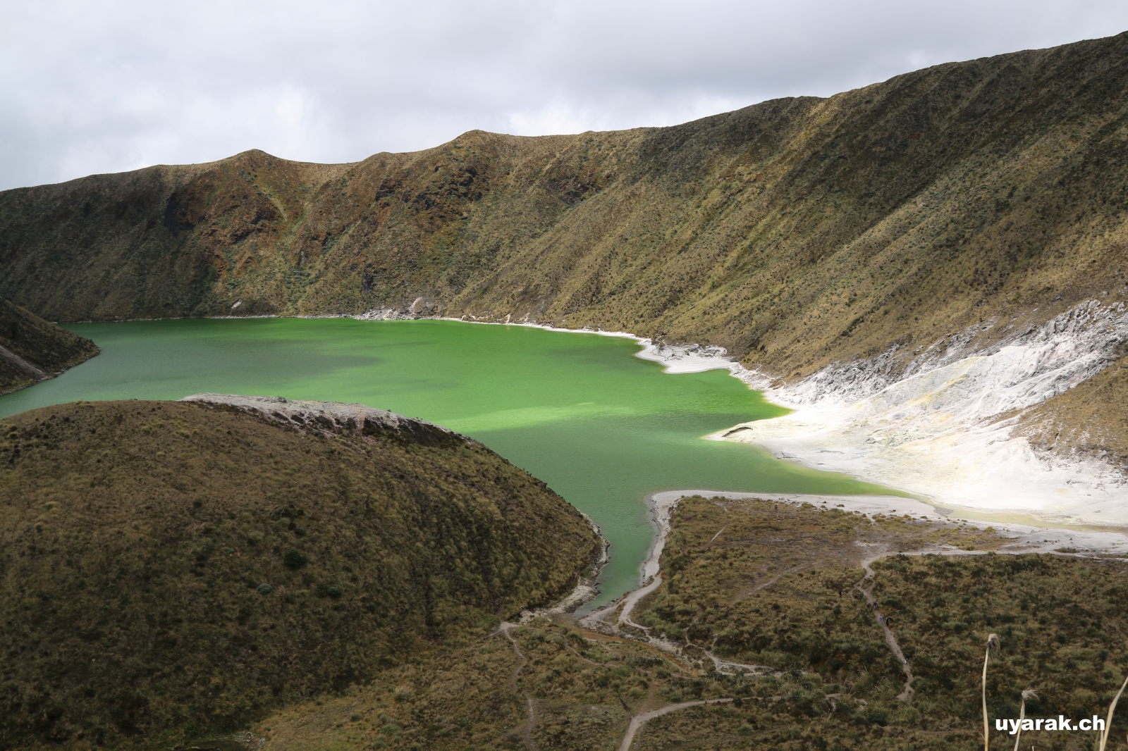 Wanderung zur Laguna Verde, Volcán Azufral, Kolumbien 