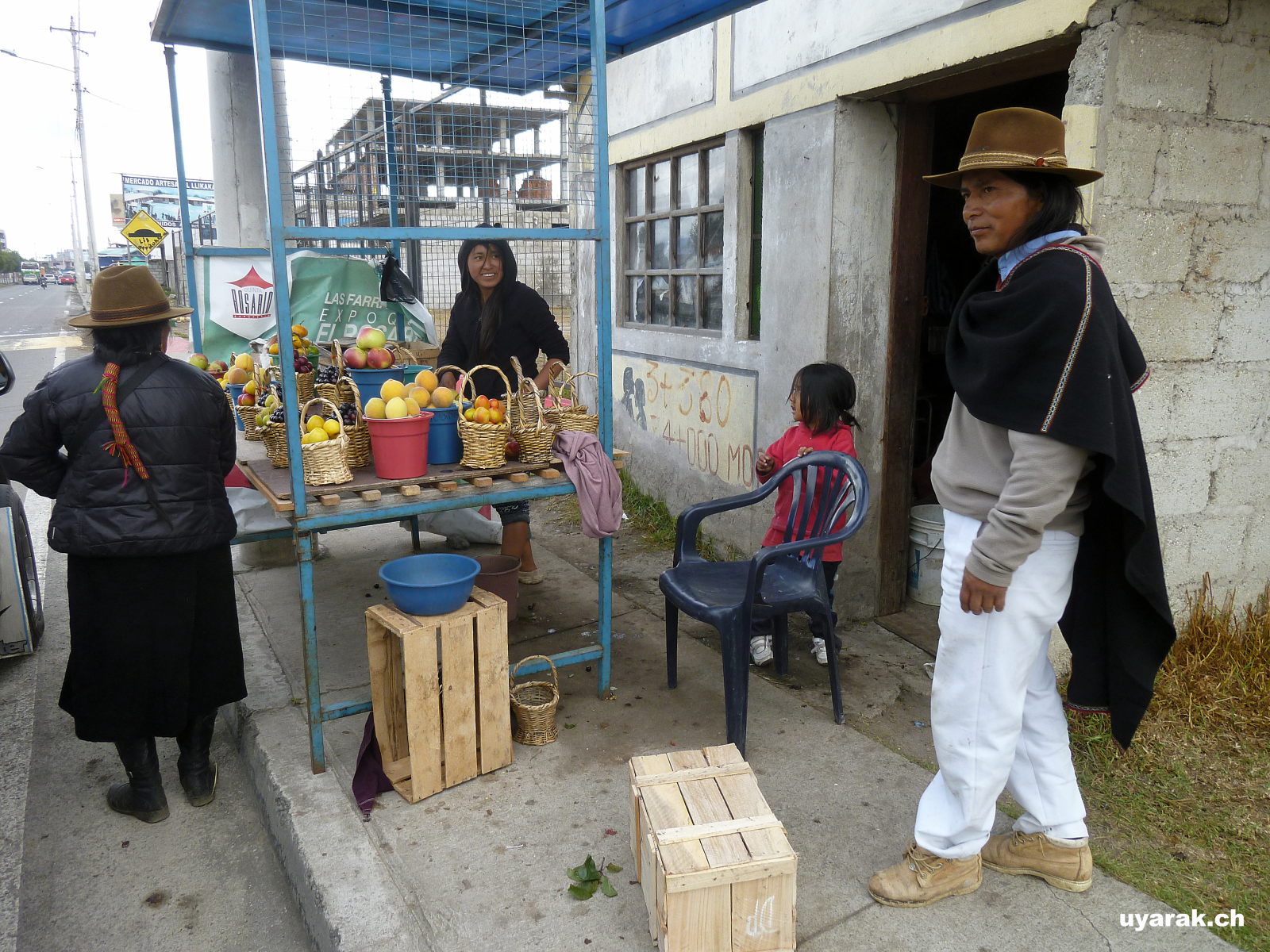 Kurzer Stopp am Strassenrand zum Früchte kaufen, Ecuador 