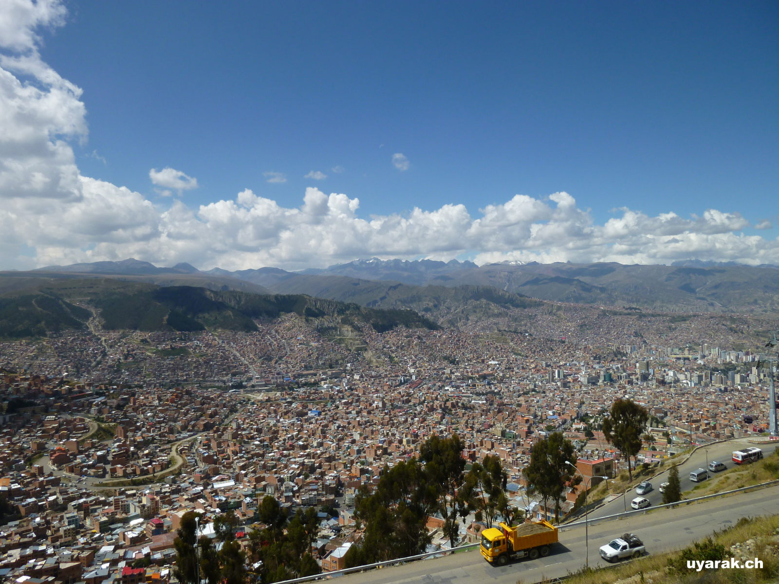 Blick von El Alto über La Paz, Bolivien