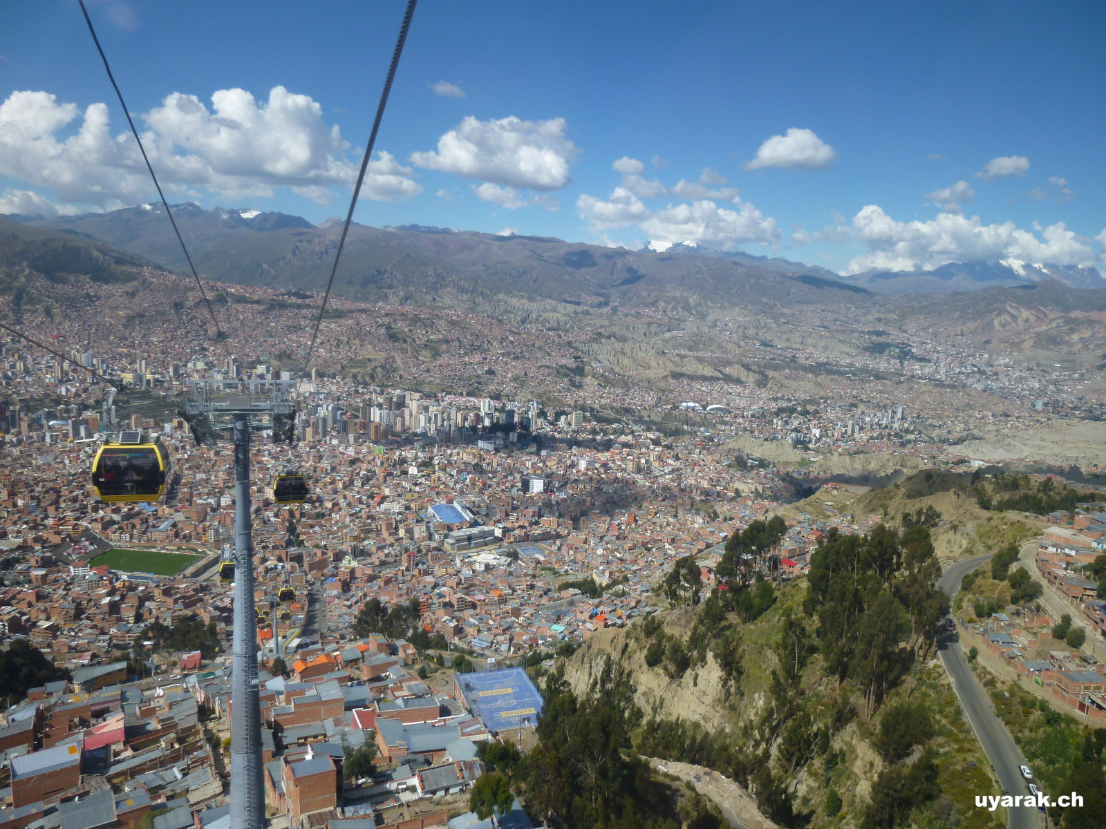 Mit der Seilbahn zurück nach La Paz, Bolivien
