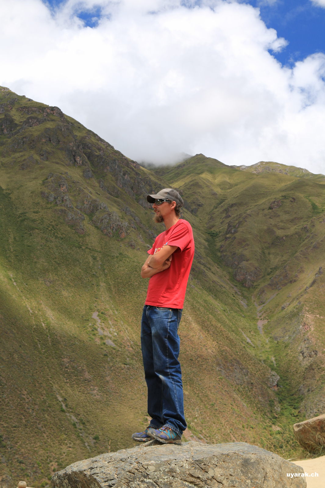 Bei den Ruinen von Ollantaytambo, Peru