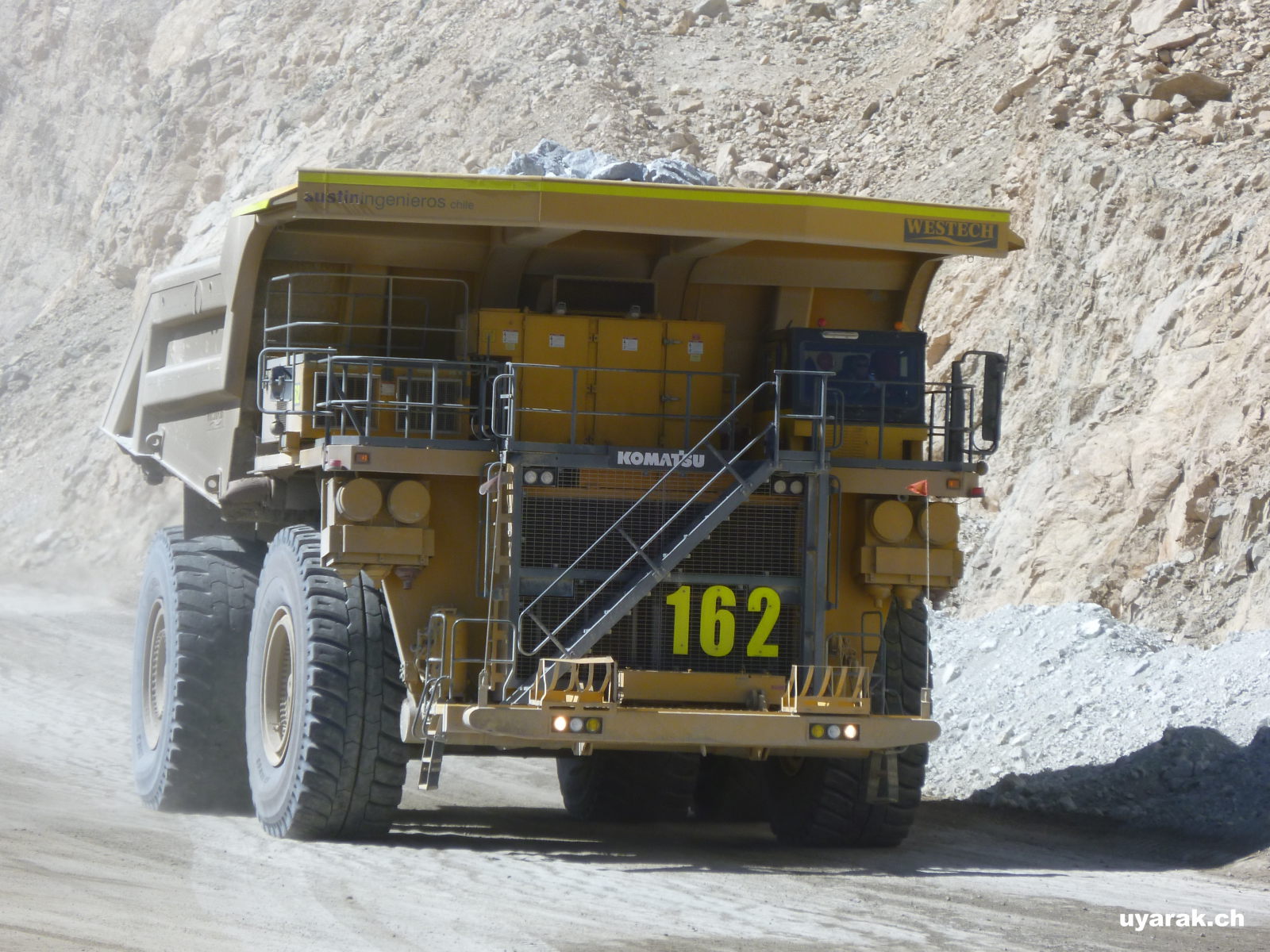 Komatsu 930 in der Chuquicamata Mine nördlich von Calama, Chile