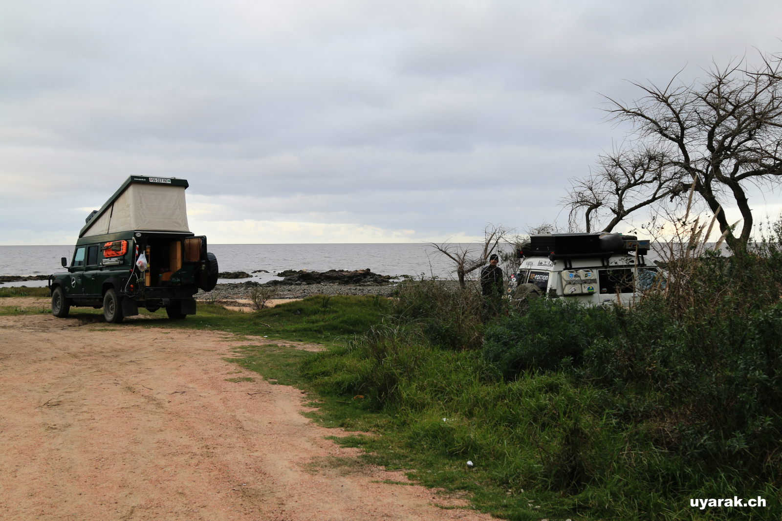 Camping bei Plaza Blandengues kurz vor Montevideo, Uruguay