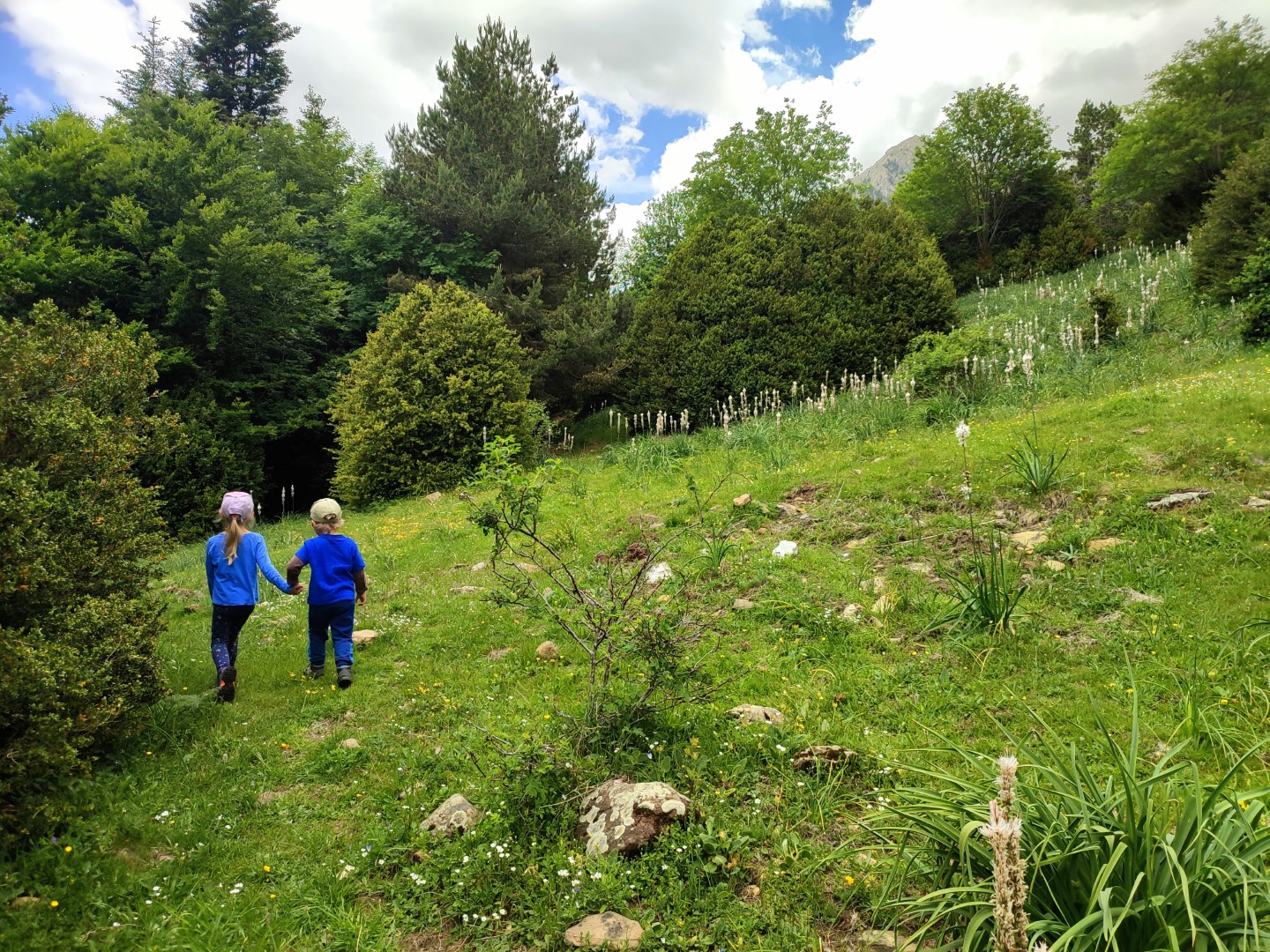 Talena und Enrik beim Wandern 